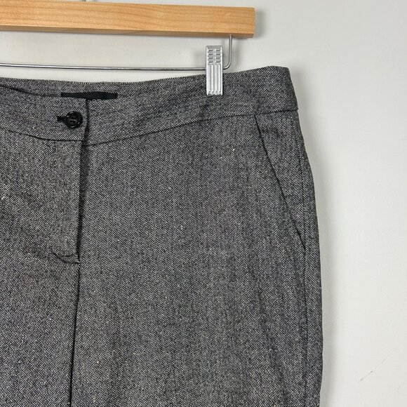 Talbots Black Herringbone Signature Pants Wool Blend Size 8 Women's - Picture 2 of 4